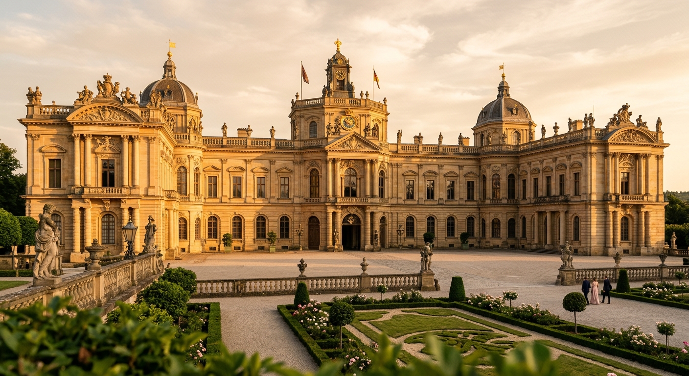 Vienna luxury experiences at the imperial Schönbrunn Palace grand facade at golden hour
